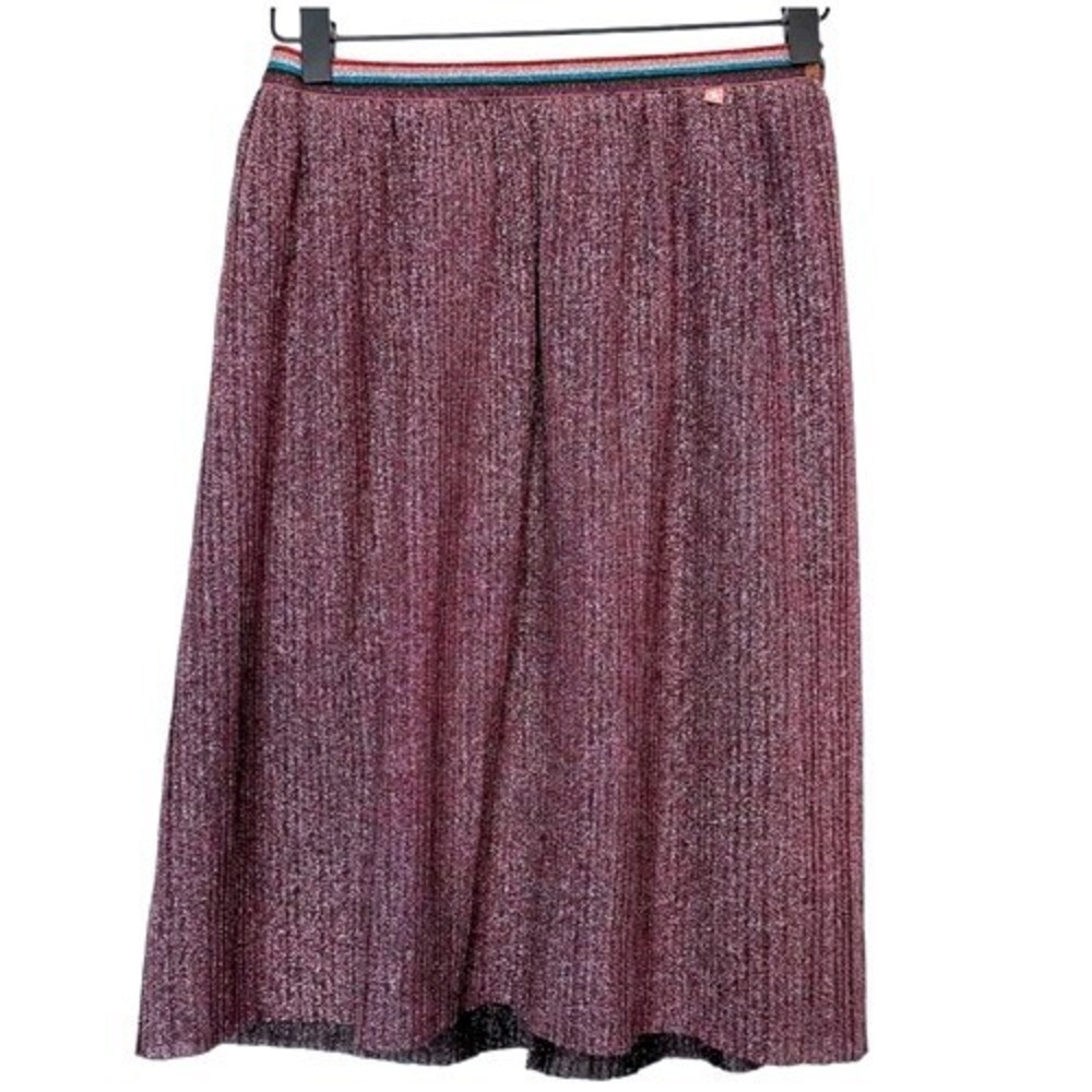 Molo Bailini Skirt Kids‎ 134/140 Pleated Metallic Rainbow Alpine Glitter Pink